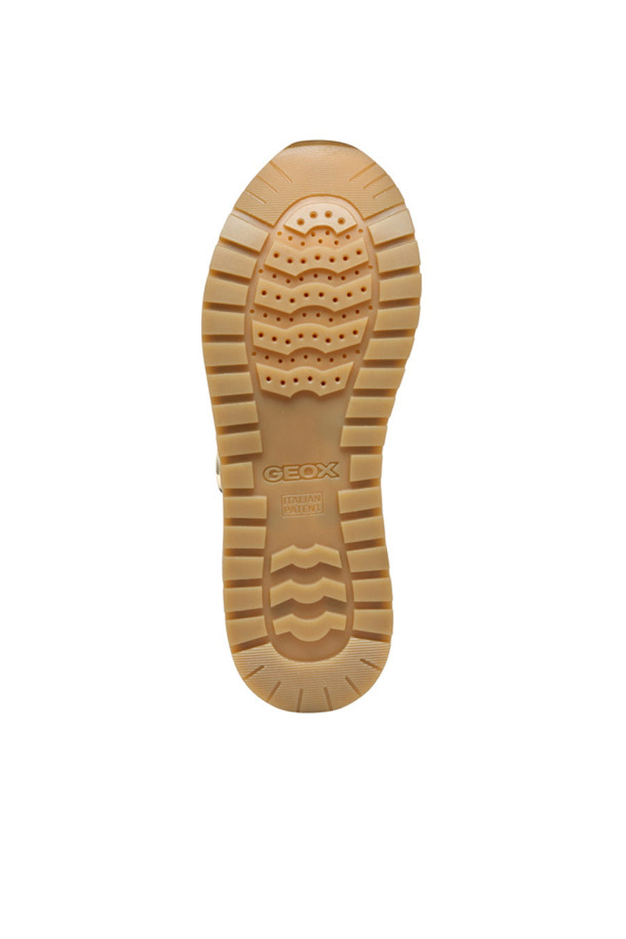 Geox Women Beige Low-Top Lace-Up Thick Sole Suede Leather Sneaker