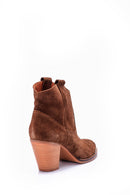 Women's Suede Leather Heeled Boots | Derimod