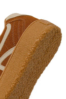 Kadın Taba Bağcıklı Süet Sneaker | Derimod
