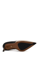 Woman Black Thin-Heeled Leather Stiletto | Derimod