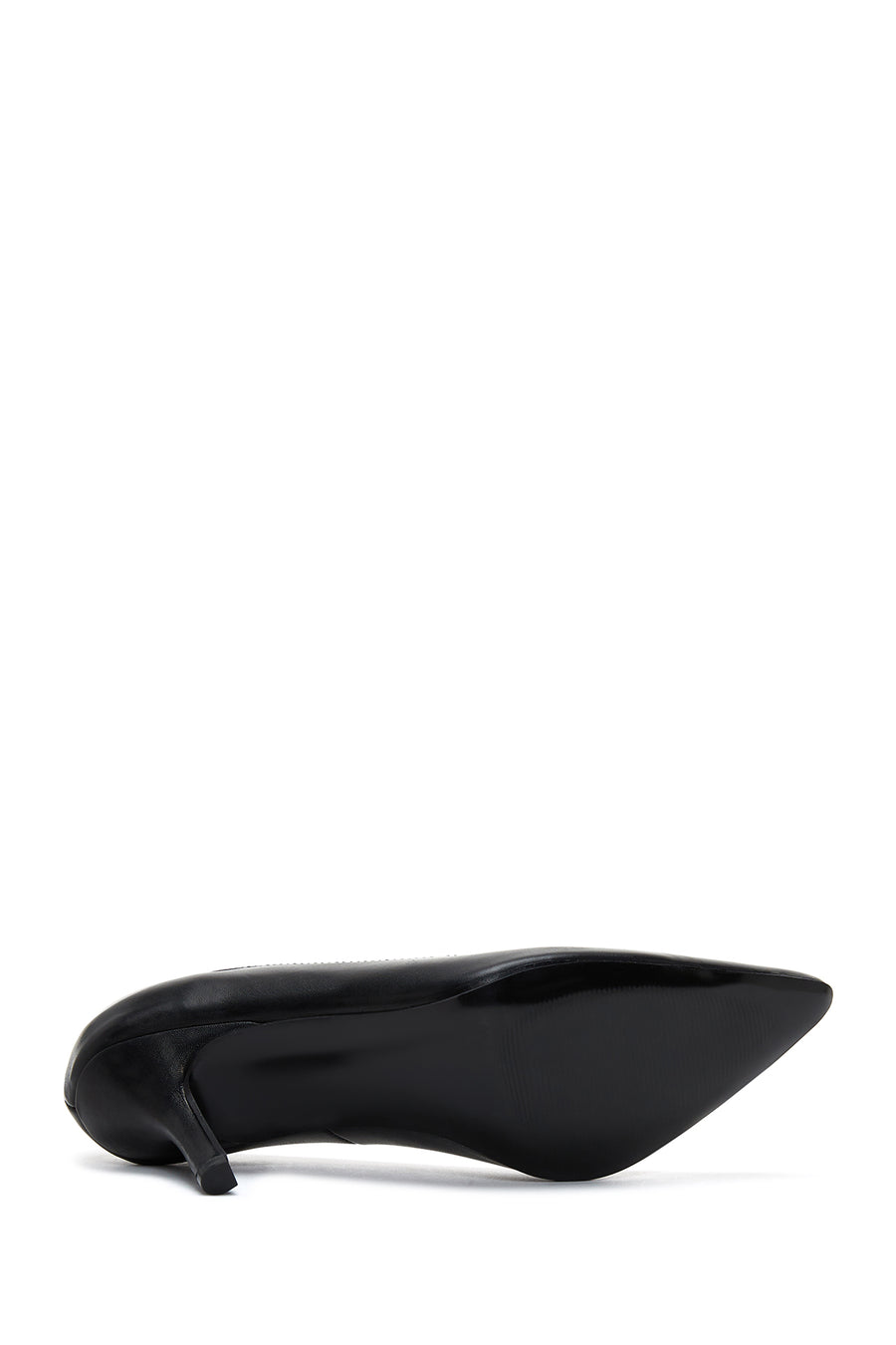 Kadın Siyah Deri Stiletto