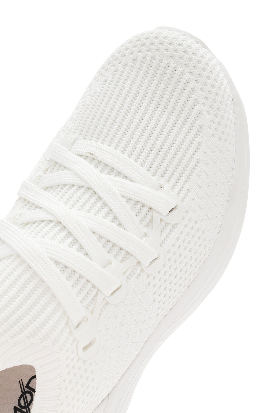Derimod Zero Women's White Lace-Up Thick Soled Fabric Sneaker