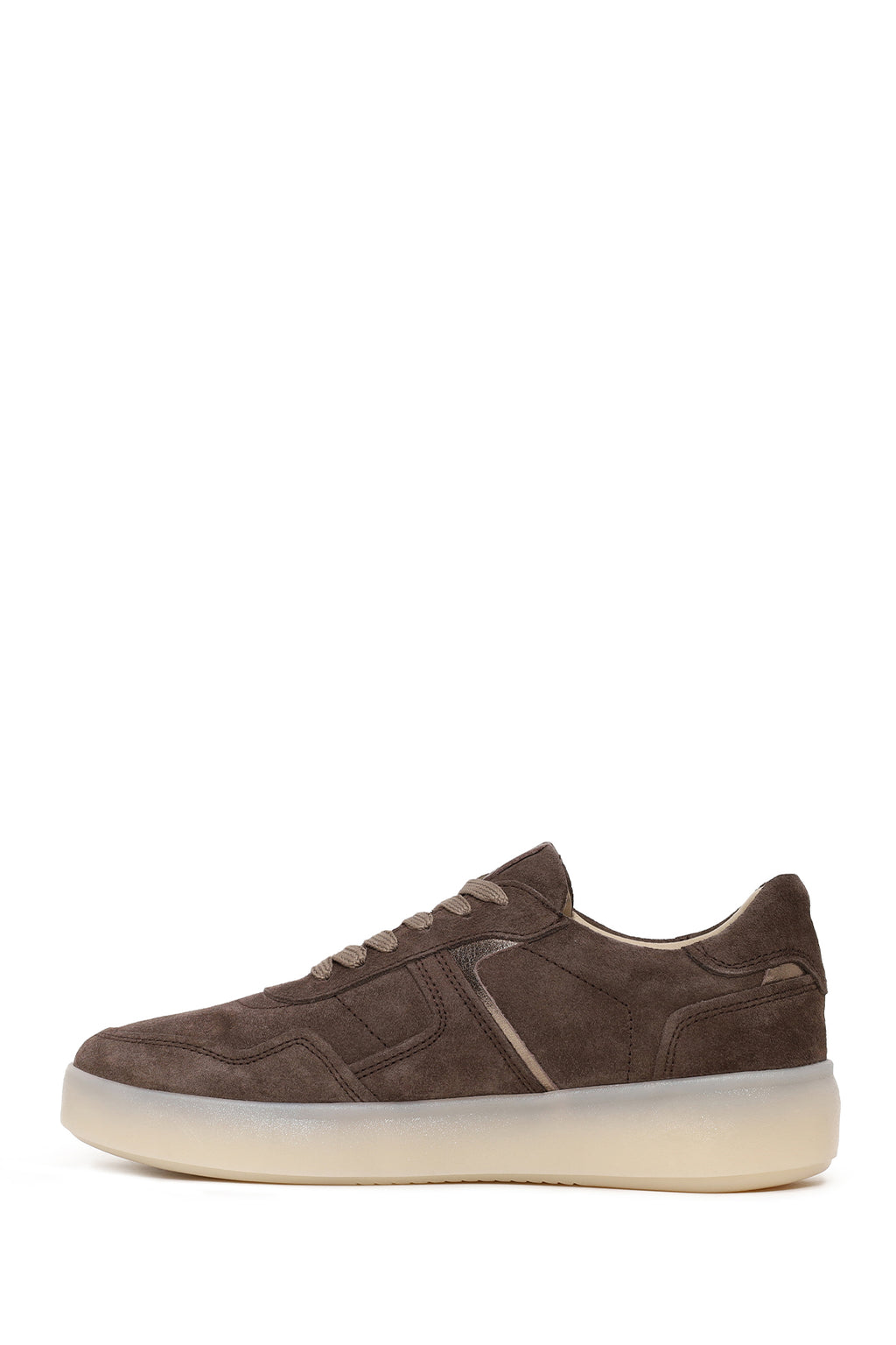 Kadın Vizon Bağcıklı Süet Deri Sneaker