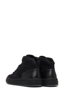 Male Black Lace-Up Thick-Soled Nubuck Leather Sports Boots | Derimod