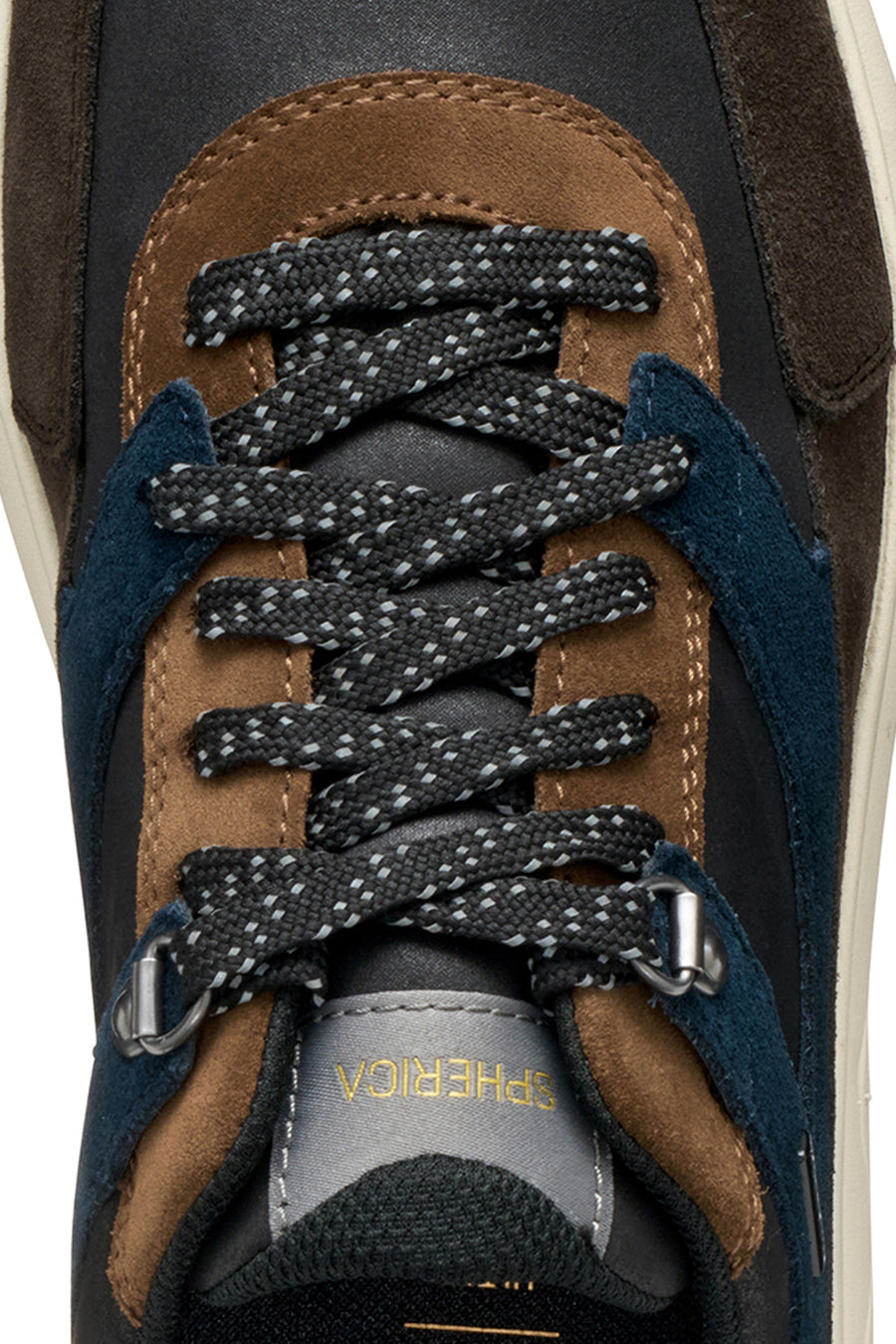 Geox Men Brown U Spherica 4X4 B Abx C - Suede Lace-Up Thick-Soled Fabric Sneaker