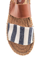 Women's Navy Blue Straw Sole Espadrille | Derimod