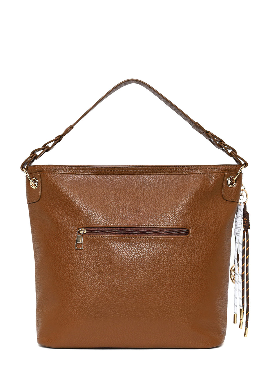 Woman Brown Long-Strap Shoulder Bag