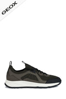 Geox Men's Green Leather Detailed U Terrestre Sneaker | Derimod