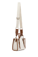 Women's Beige Long Strap Fabric Crossbody Bag | Derimod