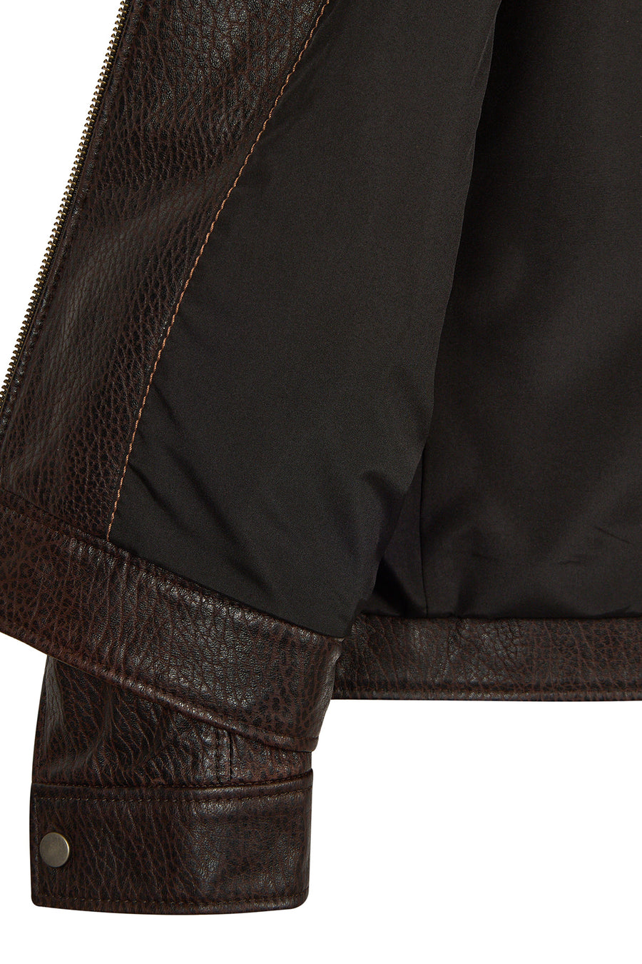 Reynold Male Brown Short Leather Jacket