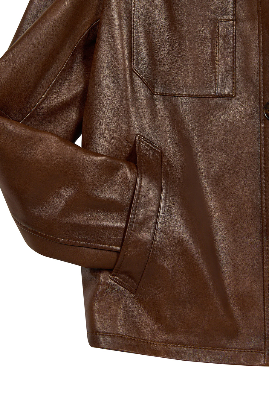 Fabian Male Brown Leather Jacket