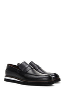 Men's Black Leather Casual Loafer | Derimod