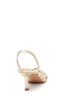 Women's Metallic Heeled Sandals | Derimod