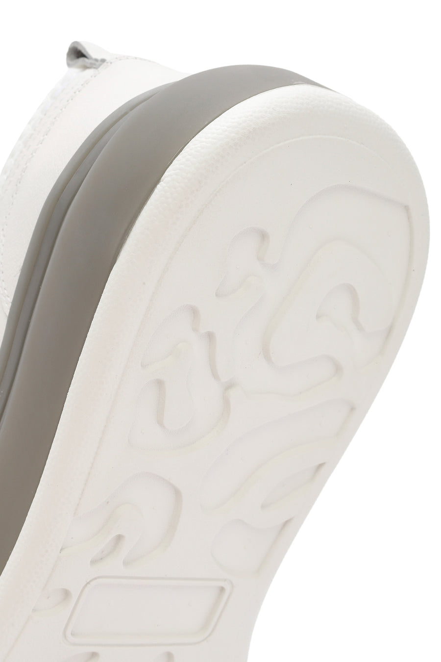 Men's White Thick Sole Lace Up Leather Sneaker