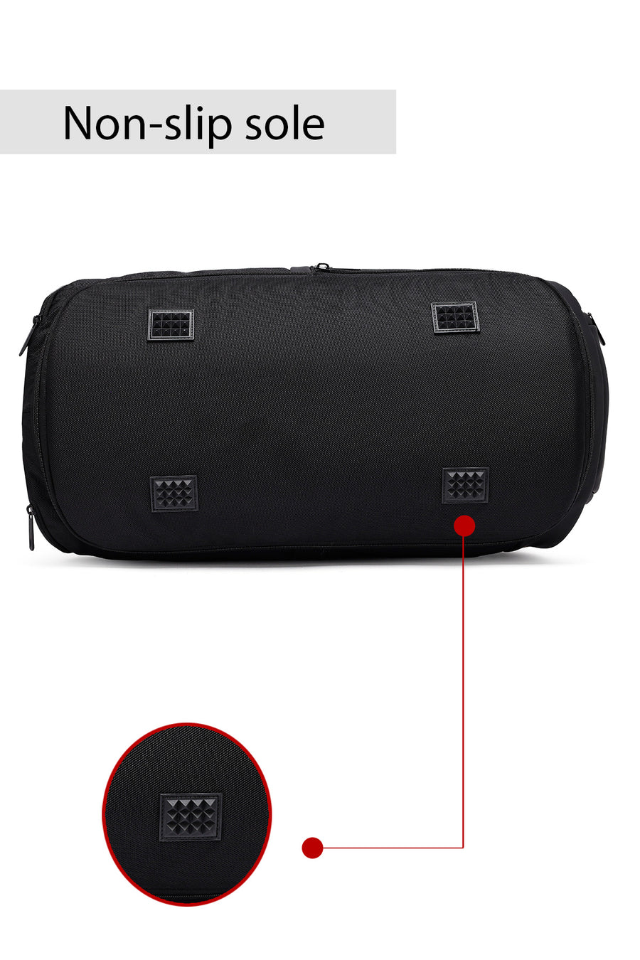 D-Pack Men's Black Long Strap Fabric Travel Bag