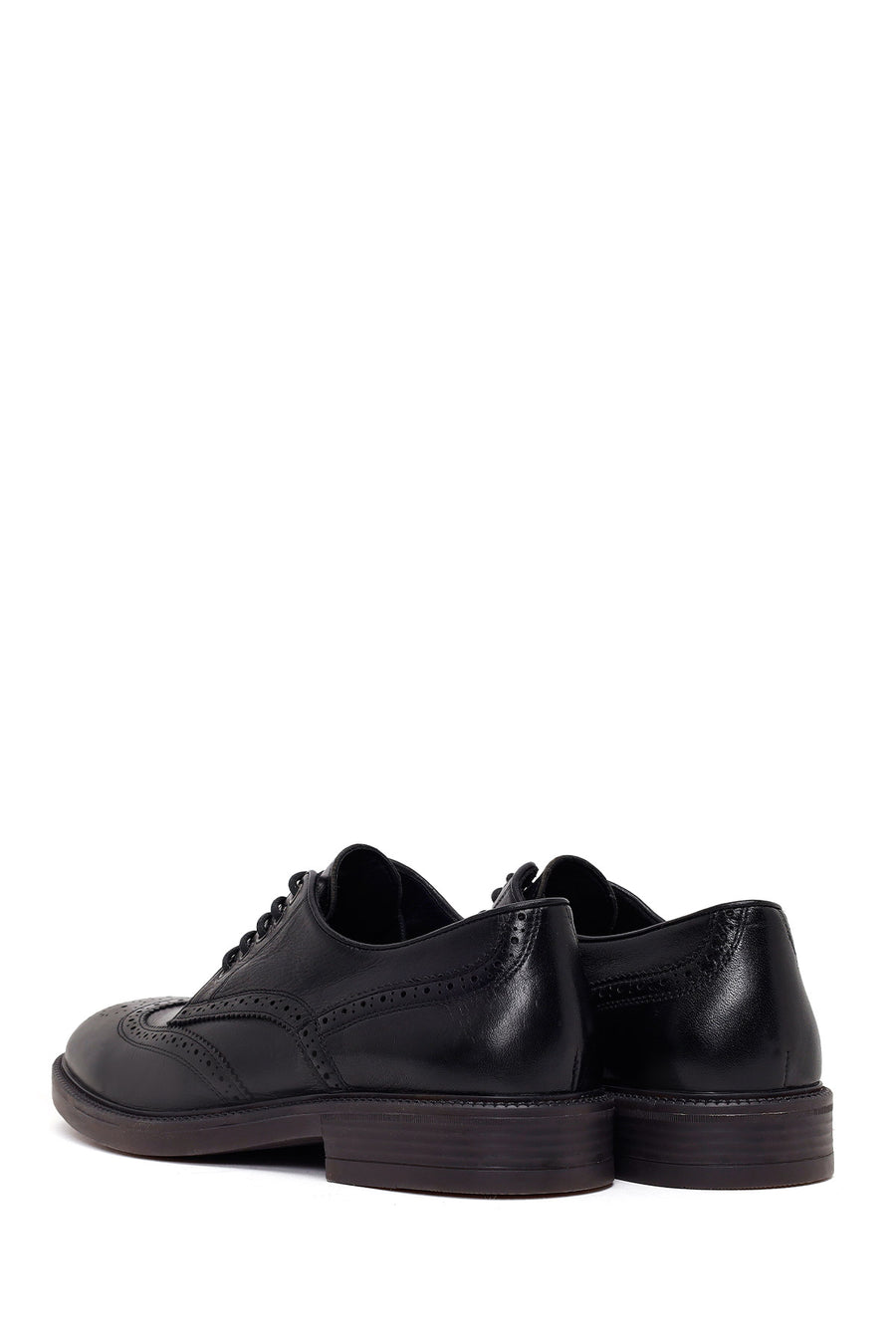 Male Black Lace-up Leather Casual Shoes