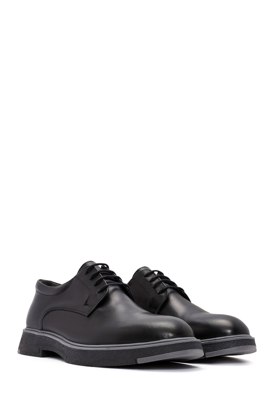 Men's Black Lace Up Leather Casual Shoes