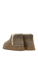 Woman Mink Suede Teddy Boots | Derimod