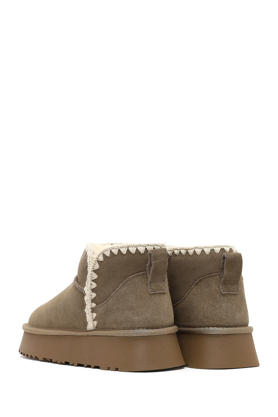 Woman Mink Suede Teddy Boots