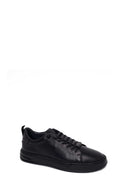 Male Black Lace-Up Leather Sneaker | Derimod