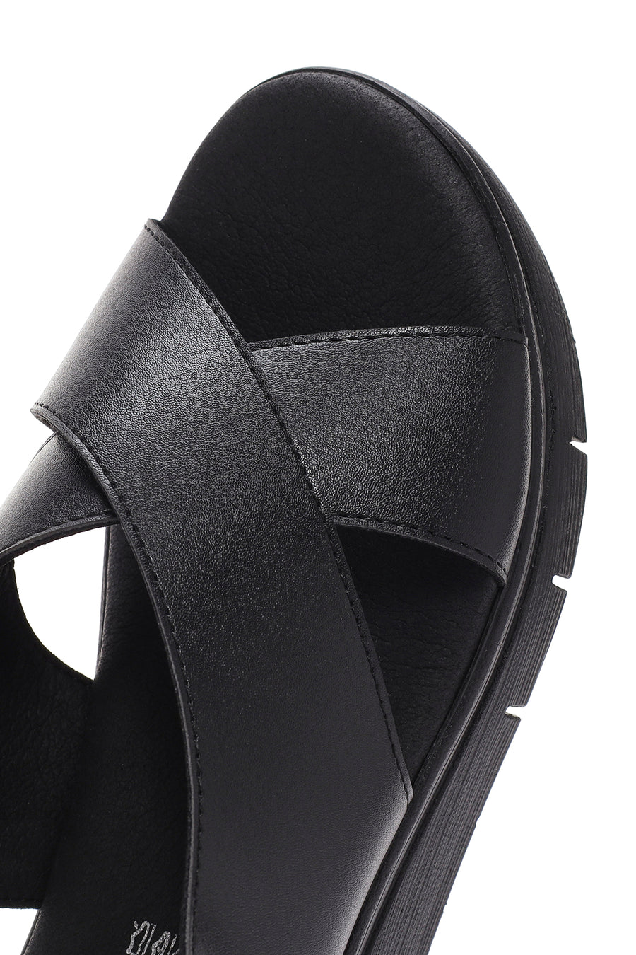Women's Black Strappy Comfort Sandals