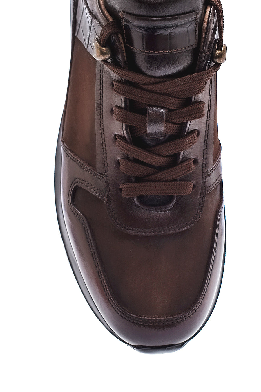 Men's Leather High Sole Sneaker