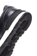 Men's Black Lace-Up Leather Casual Sneaker | Derimod