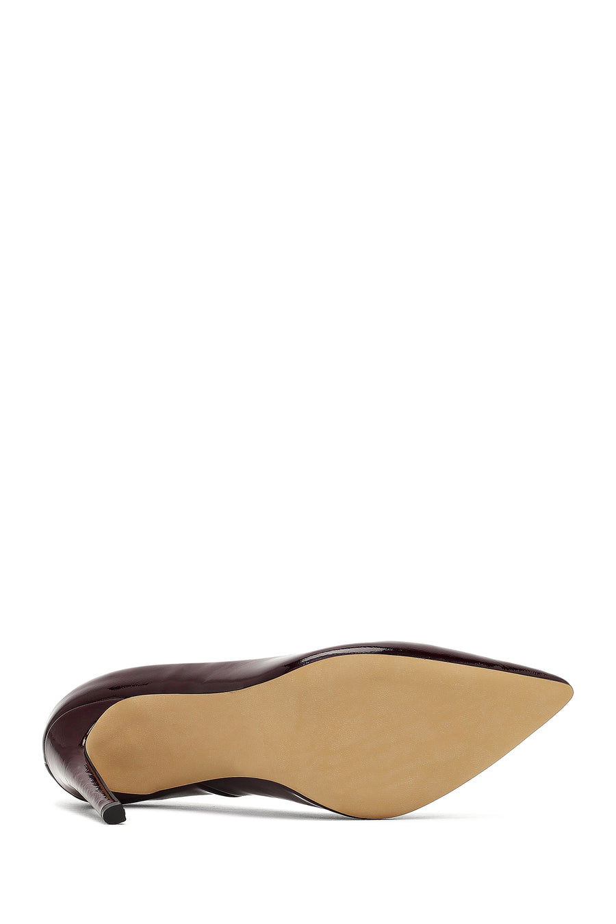 Woman Burgundy High Thin-Heel Patent Leather Leather Stiletto
