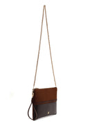 Woman Brown Chain Strap Braided Clutch Bag | Derimod
