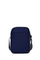 Men's Navy Blue Mini Fabric Messenger Bag | Derimod