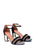 Women's Suede Metal Heel Detailed Shoes | Derimod