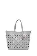 Women's Gray Woven Classic Shoulder Bag | Derimod