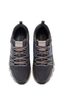 Skechers Men's Navy Blue Escape Plan Lace-Up Sneakers | Derimod