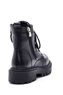 Women's Leather Zippered Boots | Derimod