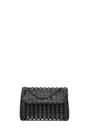 Women's Black Chain Strap Embellished Evening Bag | Derimod