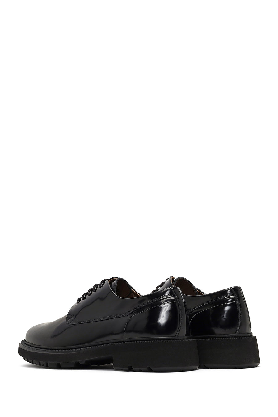 Men's Black Lace-up Leather Casual Shoes