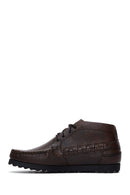 Men's Brown Leather Short Boots | Derimod