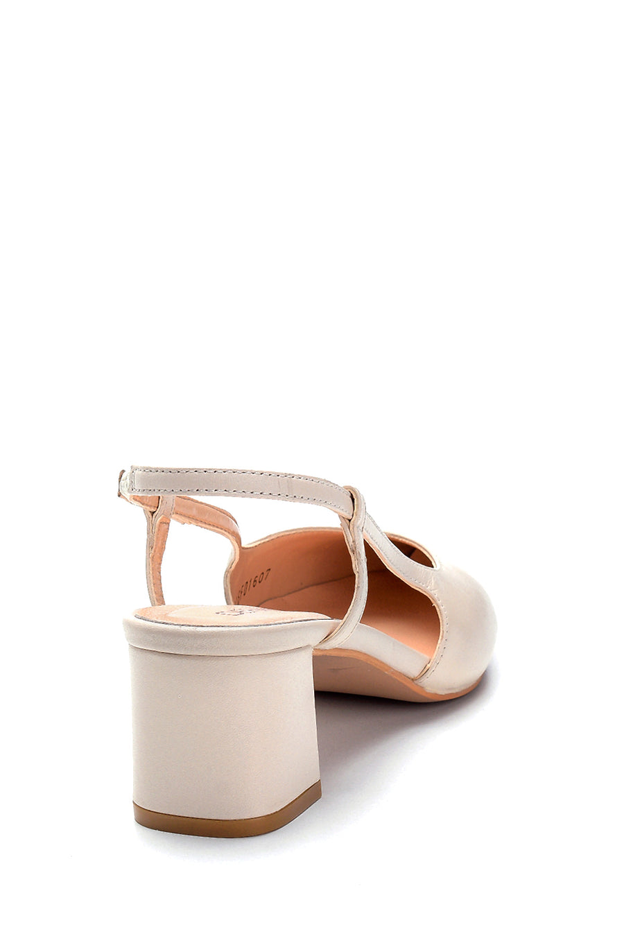 Women's Leather Thick Heeled Shoes