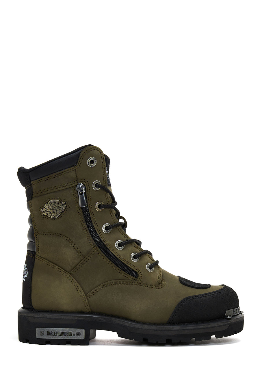 Harley Davidson Erkek Yeşil Riddick Deri Postal Bot 025M100552 | Derimod