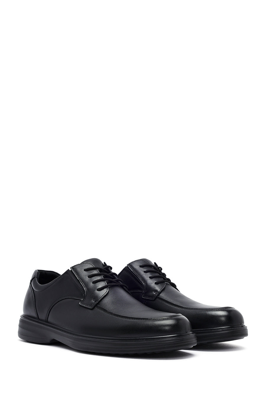 Men's Black Lace Up Leather Casual Shoes