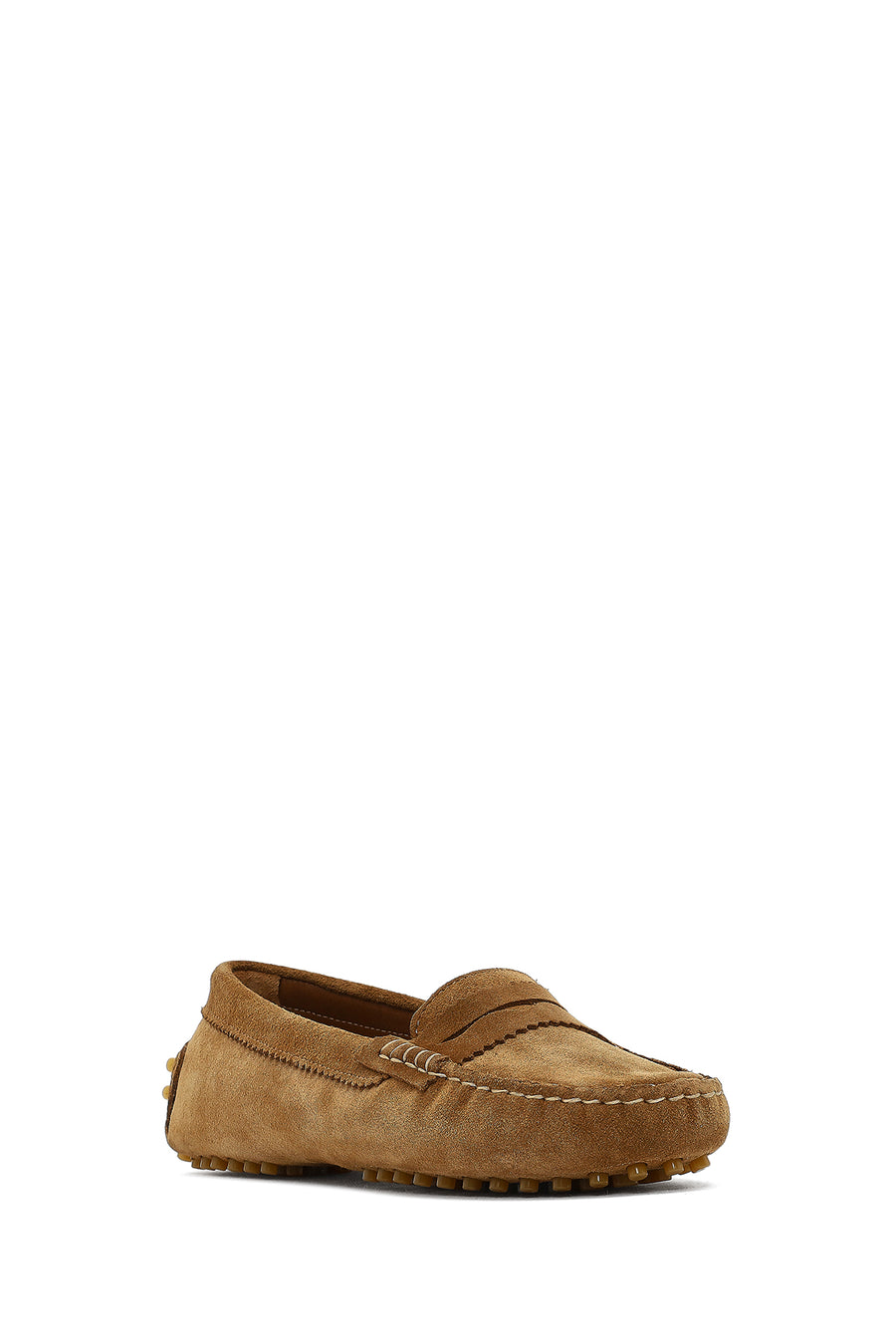 Women's Tan Suede Leather Loafer