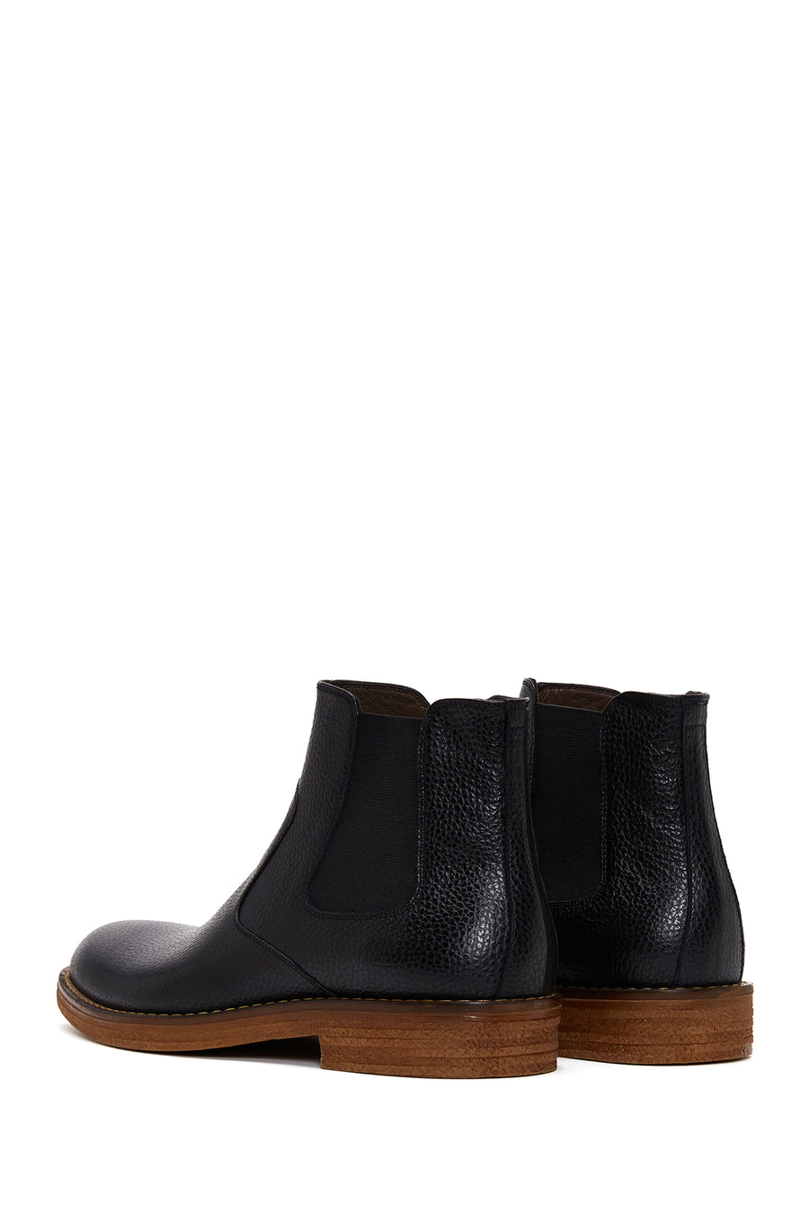 Men's Black Leather Casual Chelsea Boots