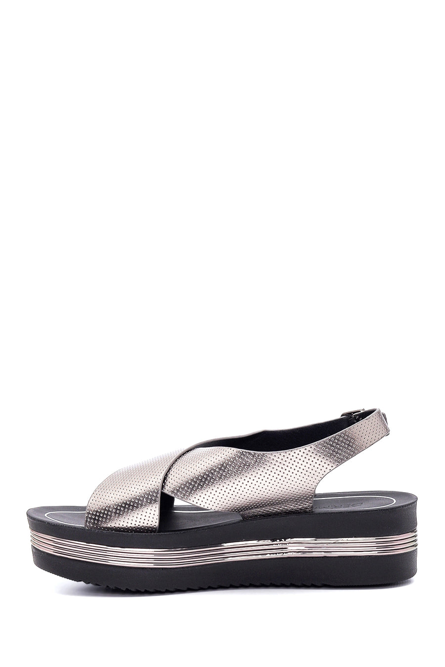 Kadın Desenli Yüksek Taban Sandalet
