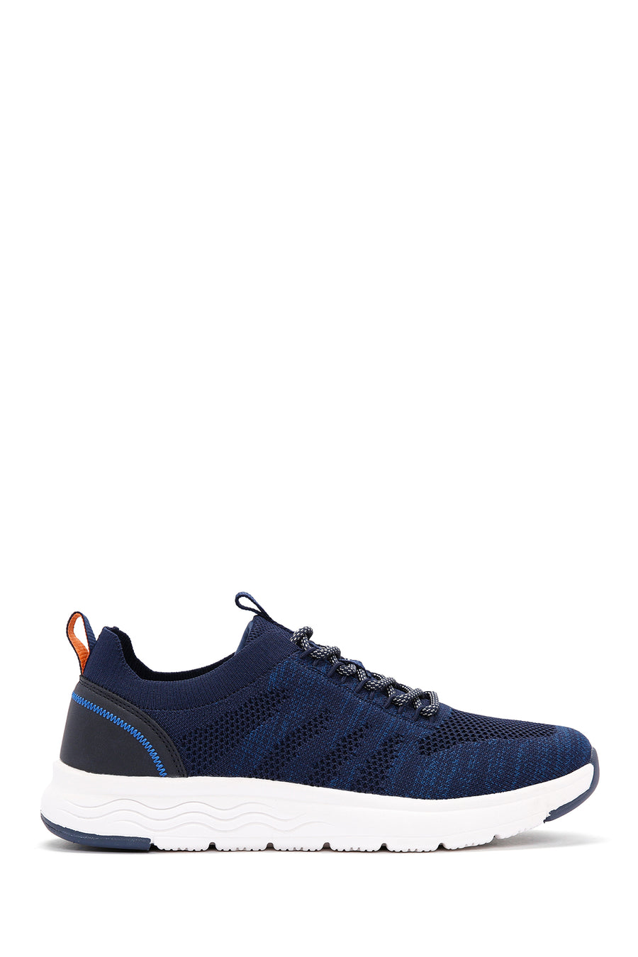 Derimod Zero Men's Navy Blue Lace-Up Thick Soled Fabric Sneaker 24SFD69546F | Derimod