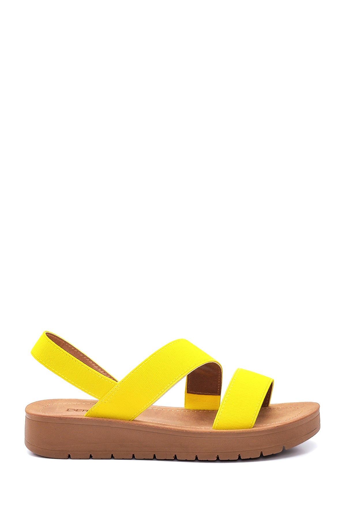 Women's Yellow Casual Flat Sandals 22SFE46306F | Derimod