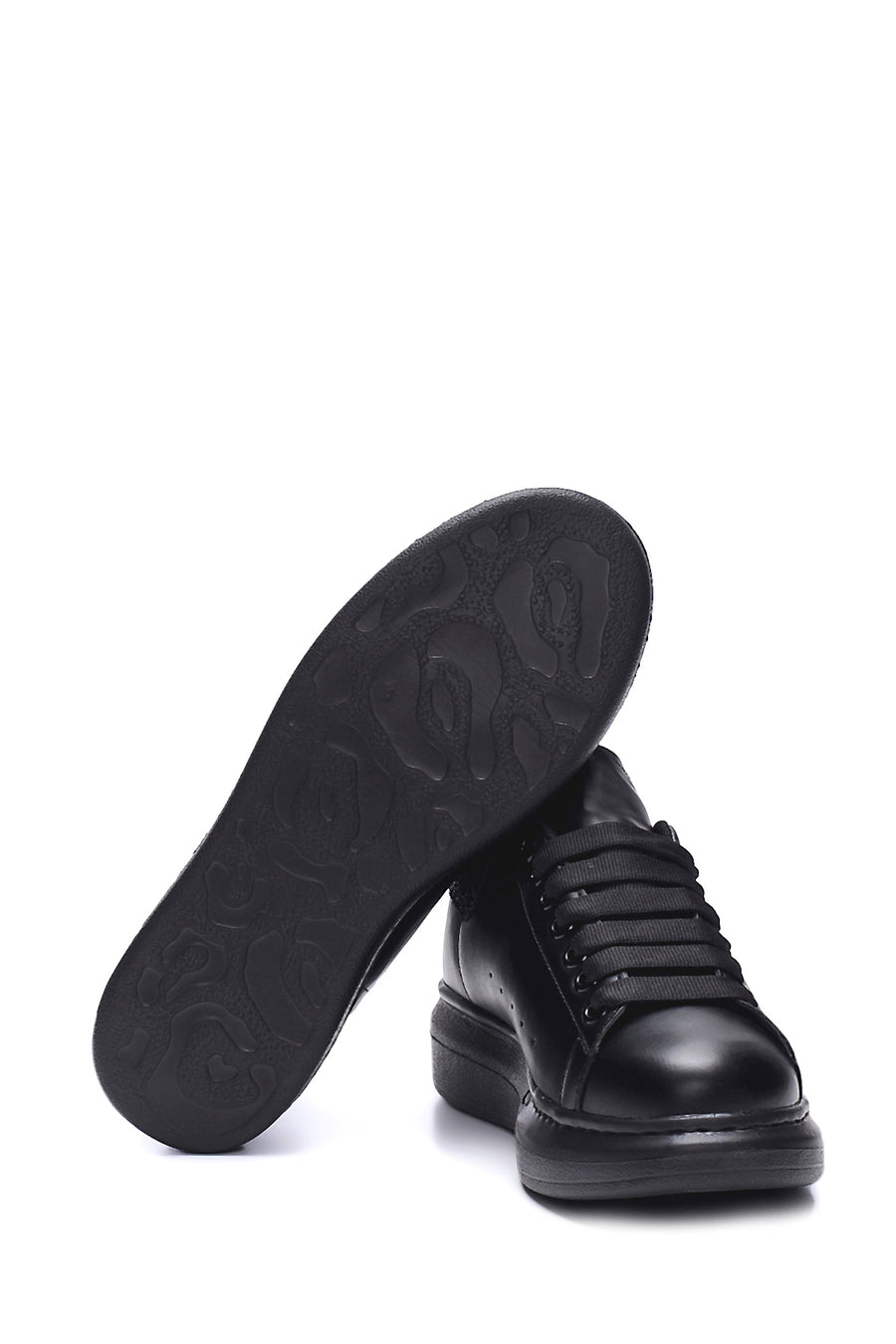 Women's Black Thick Soled Sneaker