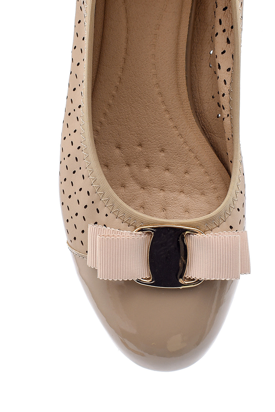 Women's Patent Leather Detailed Ballerinas
