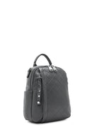 Women's Gray Long Strap Printed Backpack | Derimod