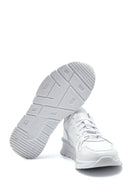 Men's White Leather Sneaker | Derimod