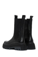 Women's Black Leather Thick Soled Chelsea Boots | Derimod
